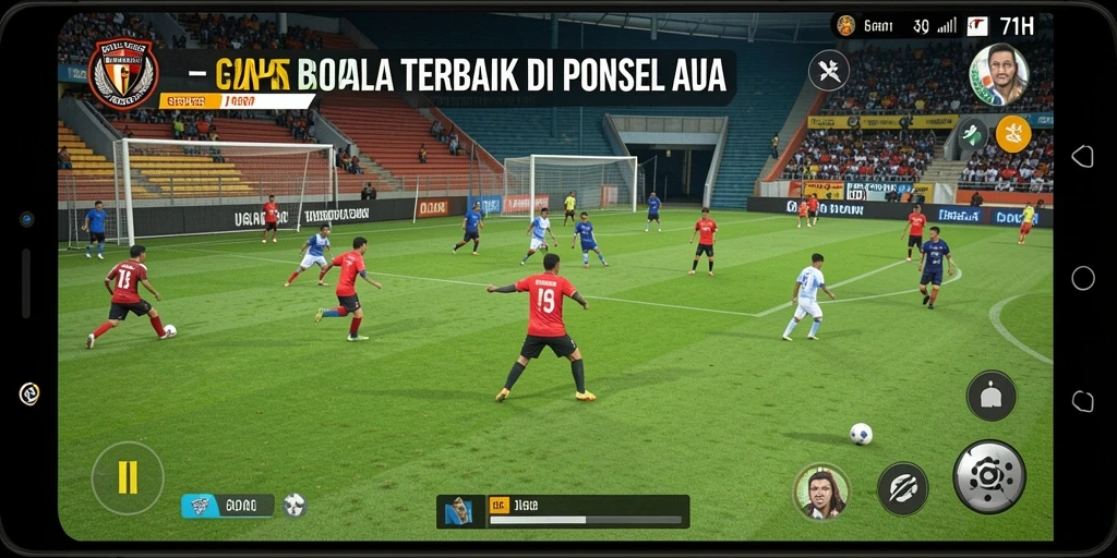 Gambaran gameplay mendebarkan dari 71H dalam pertandingan sepak bola.