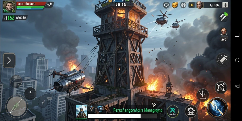 Gameplay <strong>AA62</strong> yang mendebarkan dengan strategi menara yang cerdik.
