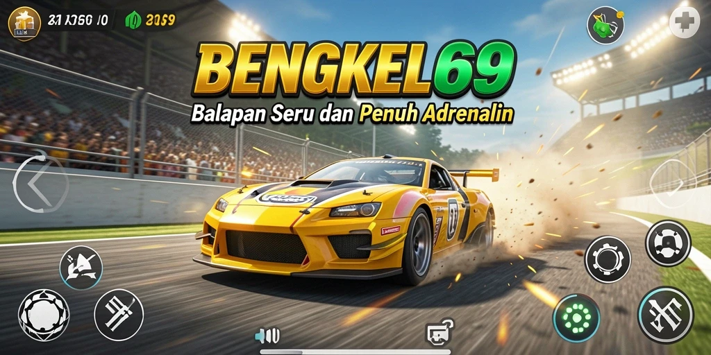 Screenshot BENGKEL69 menampilkan balapan seru dengan grafis yang menakjubkan.