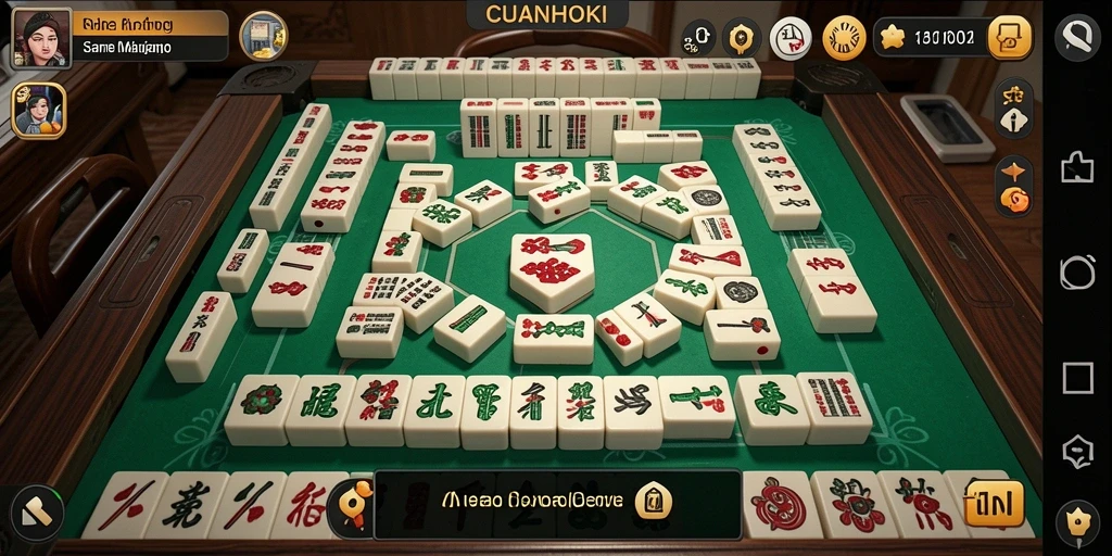 Tampilan gameplay seru dari CUANHOKI dalam permainan Mahjong.