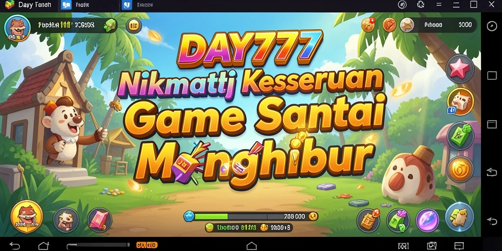 Tampilan layar utama GAME DAY777 yang penuh warna dan seru.