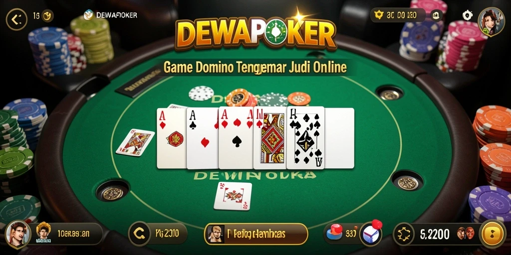 Screenshot menunjukkan gameplay seru dan nyata dari DEWAPOKER.