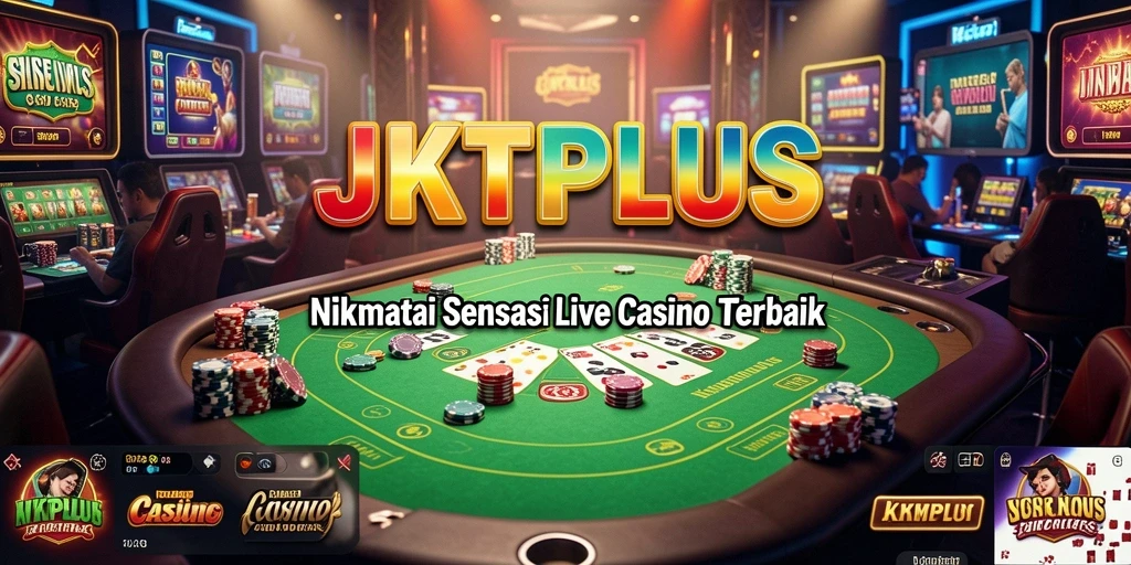Tampilan gameplay JKTPLUS dengan dealer langsung yang profesional dan interaktif.
