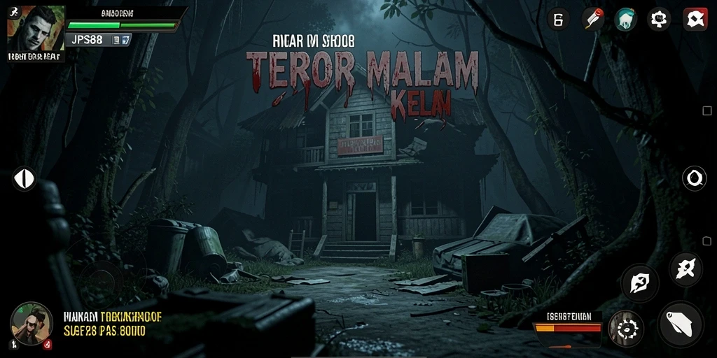 Screenshot gameplay JPS88 menampilkan momen menegangkan dan atmosfer horror.