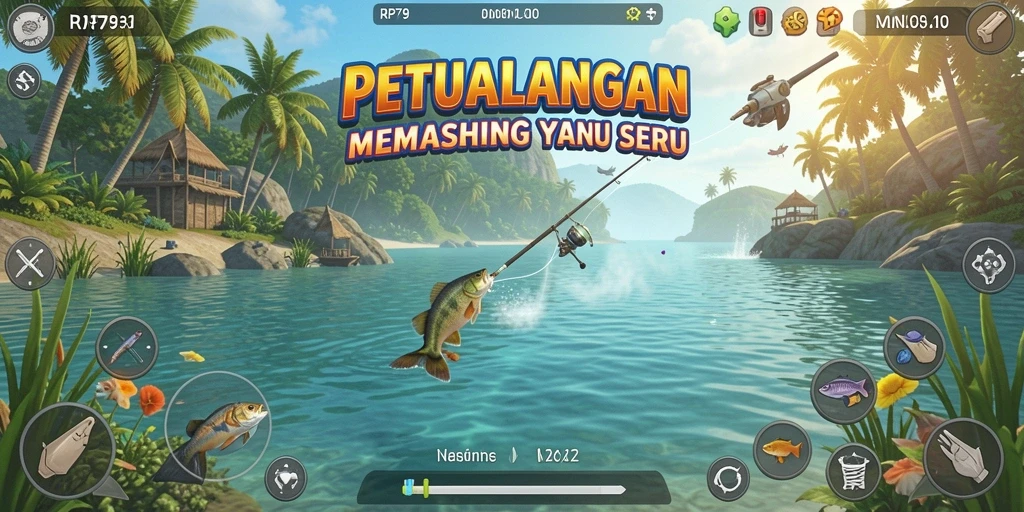 Tampilkan gameplay RP79 yang menarik dengan berbagai jenis ikan.