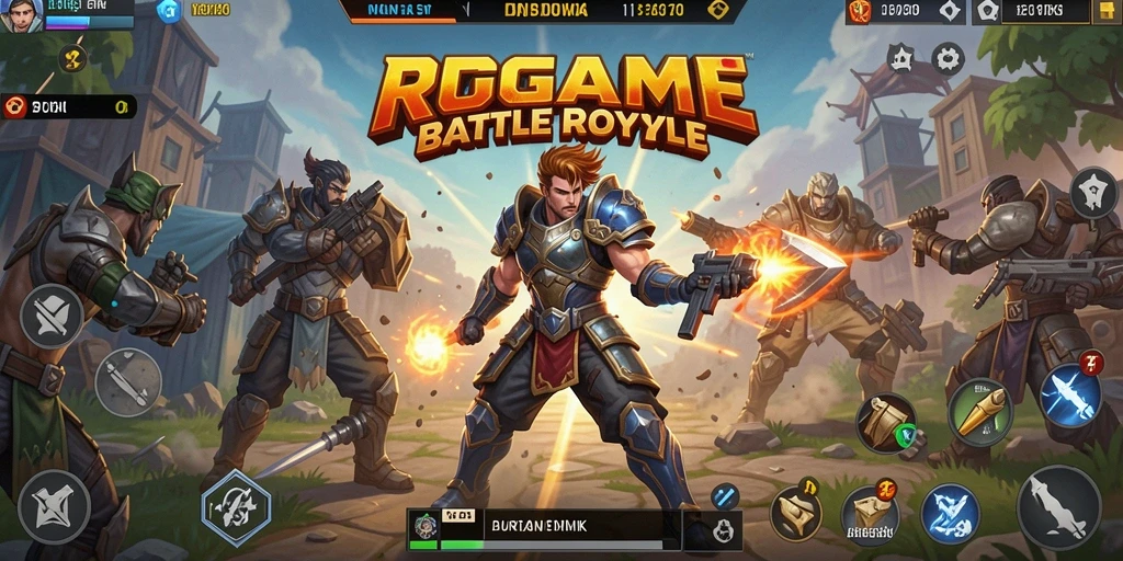 Tampilan seru RPGAME dalam pertempuran Battle Royale.