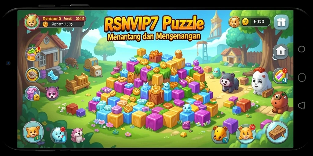 Screenshot gameplay RSNVIP7 yang menampilkan tantangan puzzle menarik.